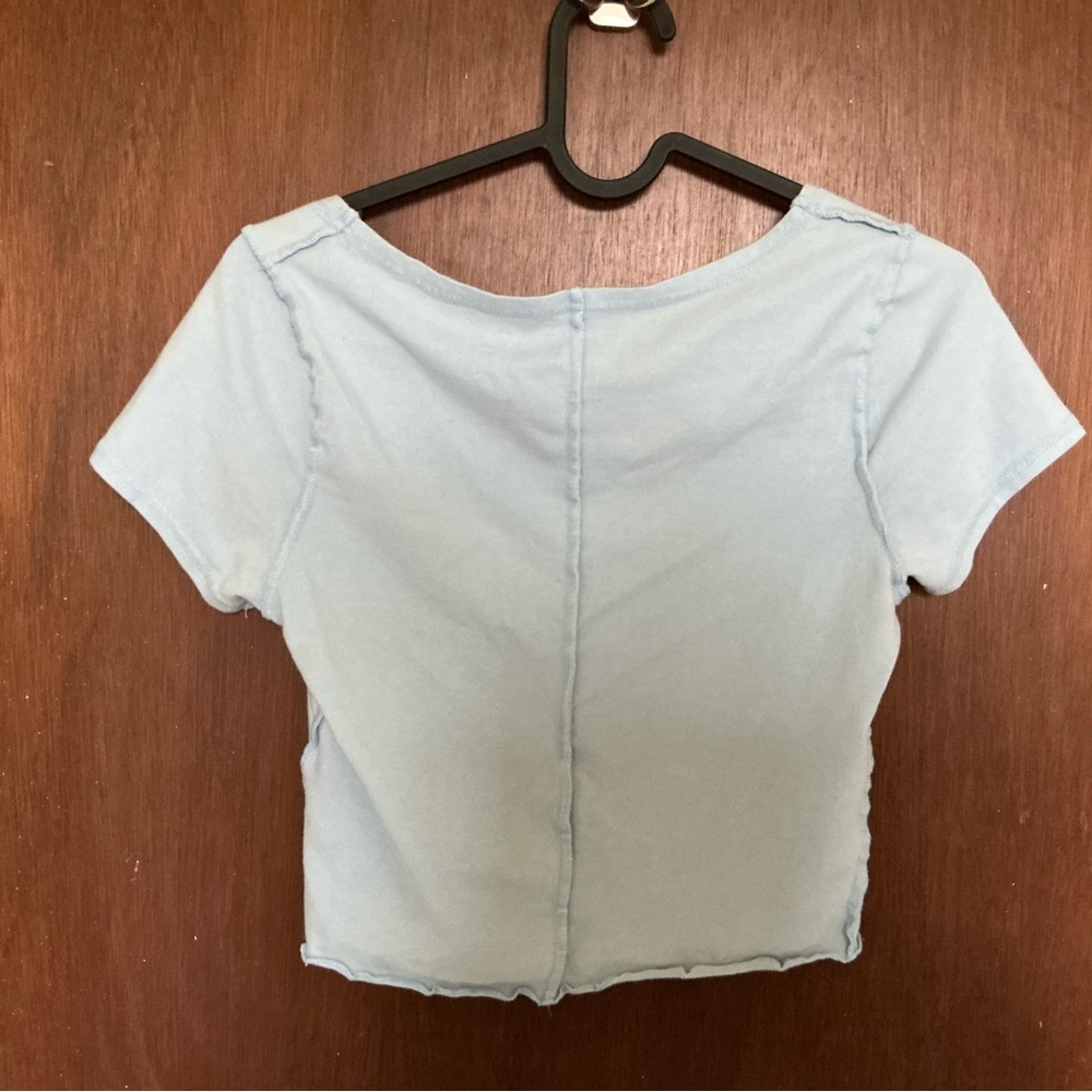 PS Basics by Pacsun Women’s Light Blue Crop Top - Picture 2 of 3